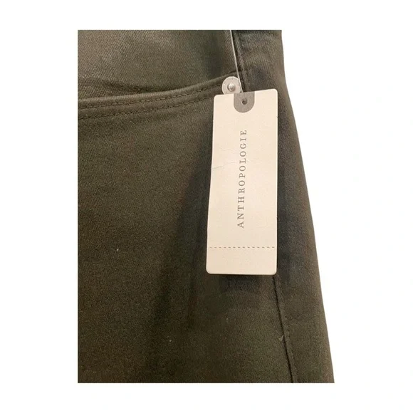 NWT Anthropologie Frame Green Le Crop Mini Boot Mid Rise Coated Denim Jeans 34 - Picture 6 of 13